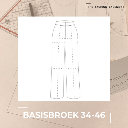 Patroon klassieke basisbroek maat 34 - 46 van "The Fashion Basement"